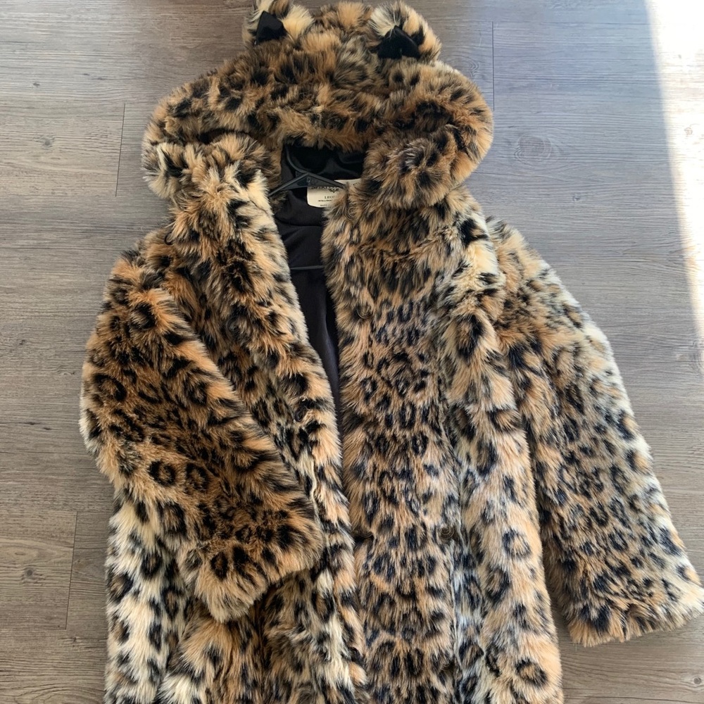 Spirit hood cheetah furry jacket